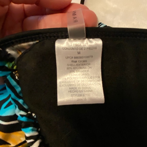 Multi color zebra print two piece bikini. - Picture 5 of 6